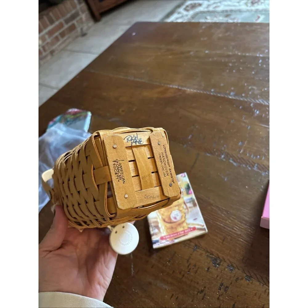 longaberger Horizon Of Hope Basket And Booklet 1998